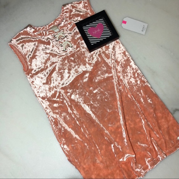 🆕Roxy Enjoy The Silence Short Sleeve Velvet Dress NWT - Picture 4 of 4
